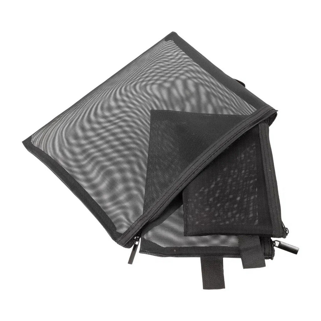 Kristaller Набор косметичек Fine mesh 3 in 1, чёрный