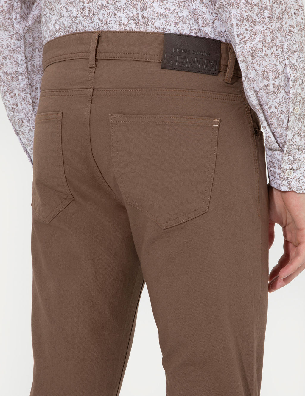 A__k Kahverengi Slim Fit Kanvas Pantolon