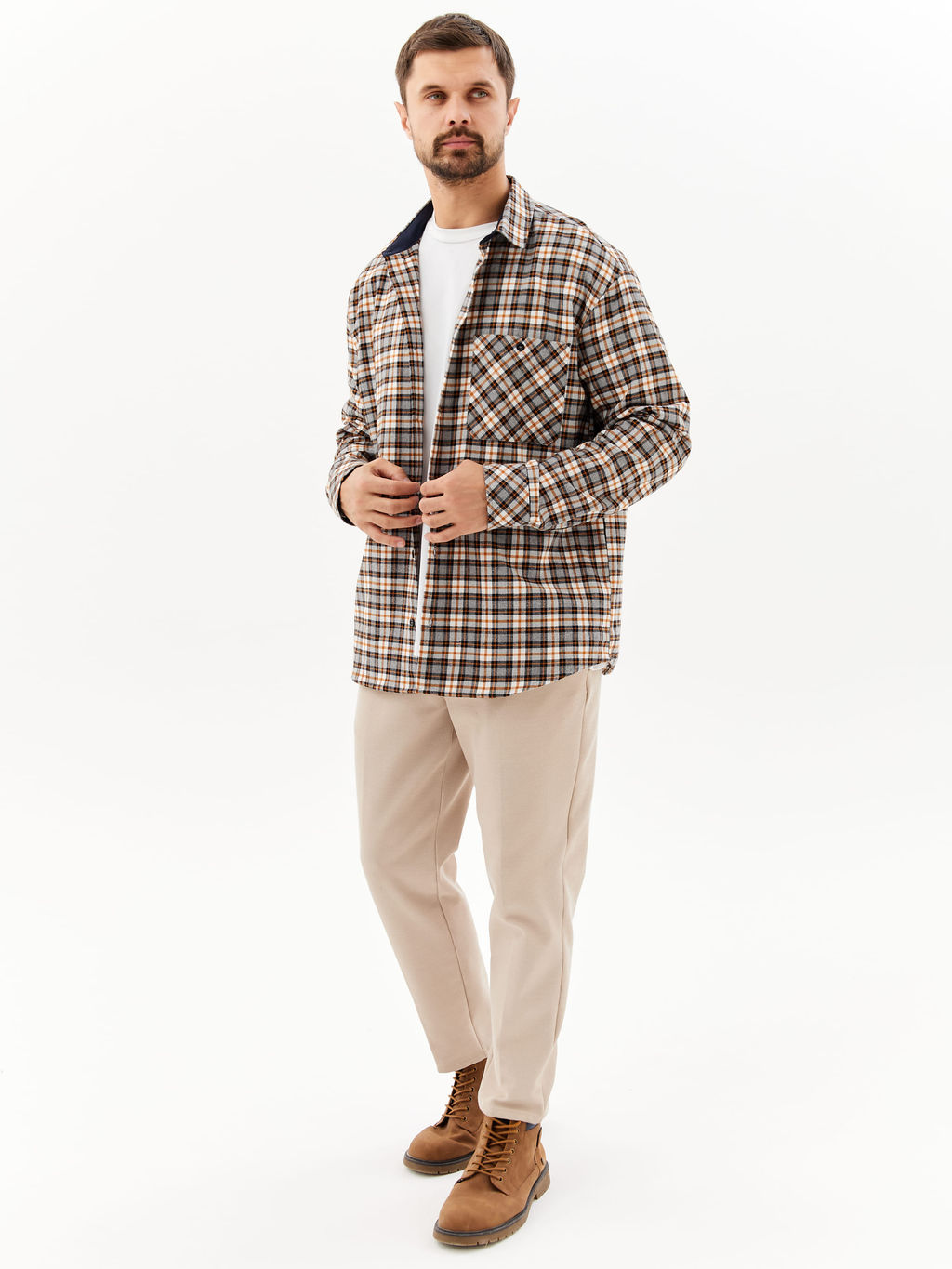 Сорочка мужская длинный рукав GREG S355/211/2025/1