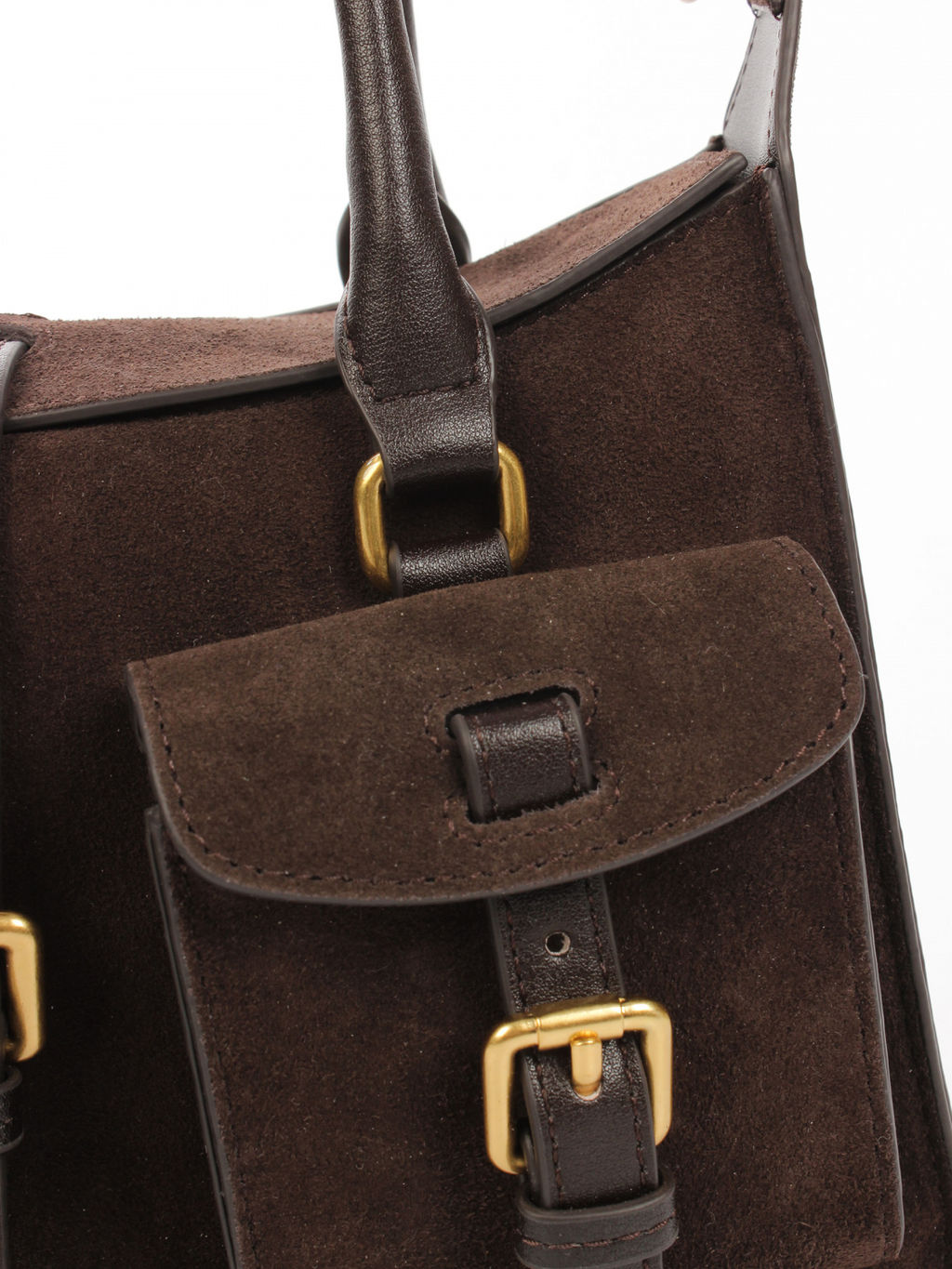 LACCOMA сумка АМ2276-Ф-шоколадный натуральная замша хлопок