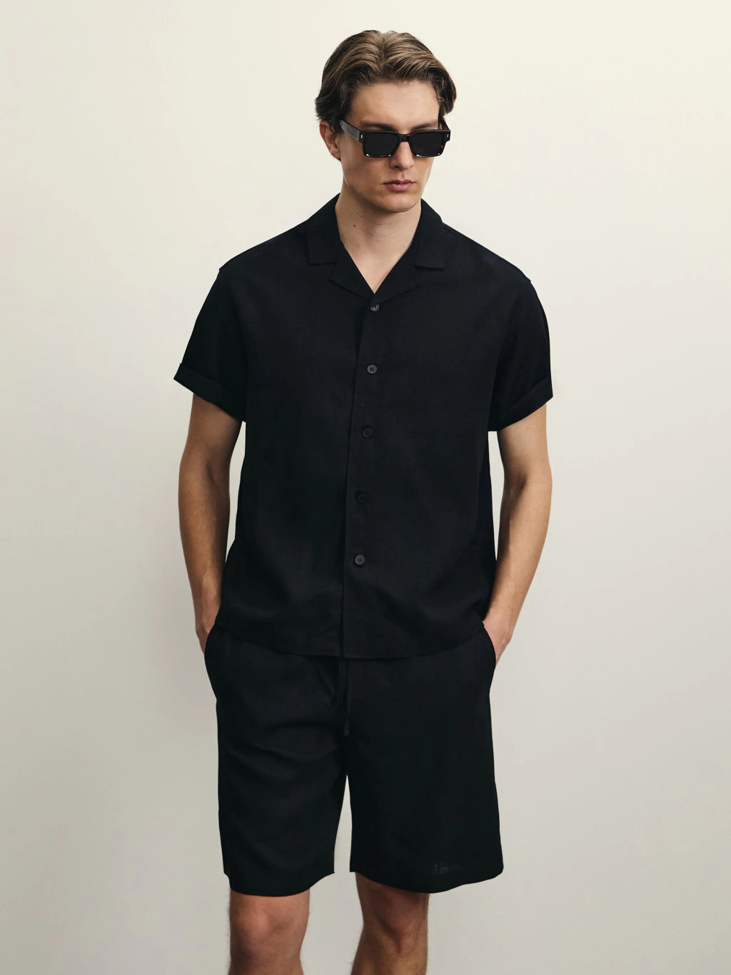 Шорты relax fit со льном / Zarina фото 2