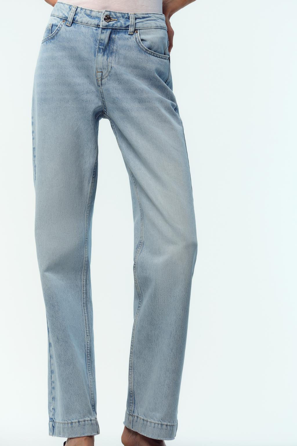 JEANS Z.04 STRAIGHT MID-WAIST FULL LENGTH - Zara фото 2