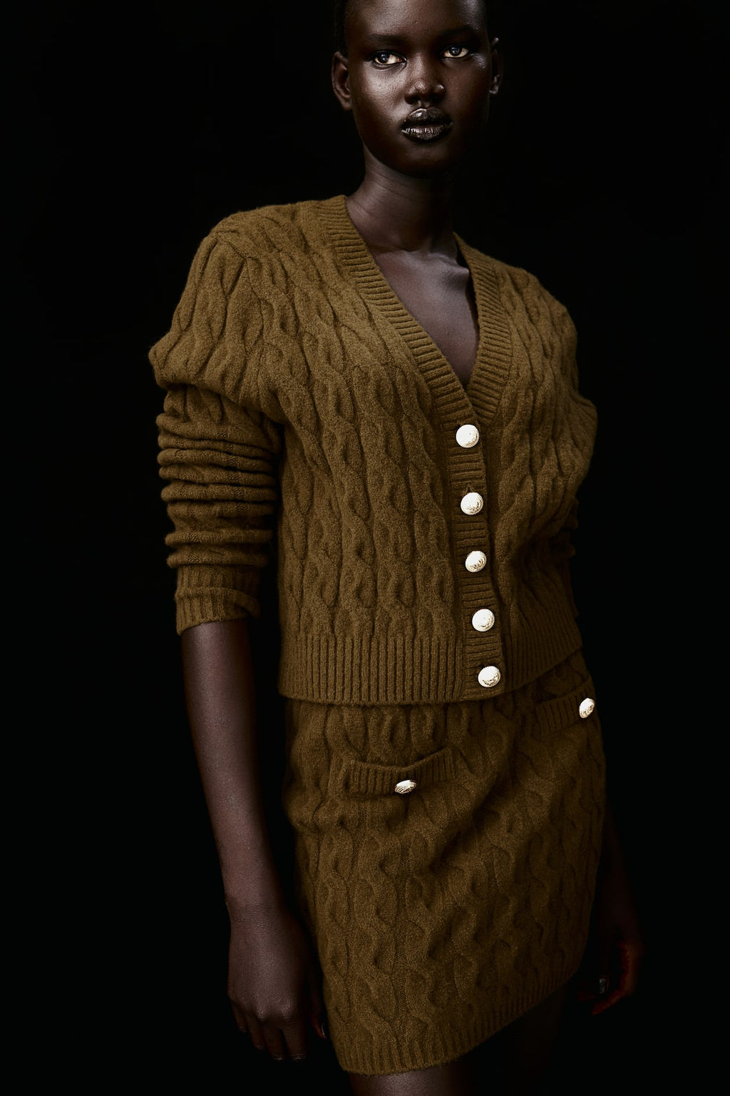 Cardigan en punto trenzado - H&m фото 2