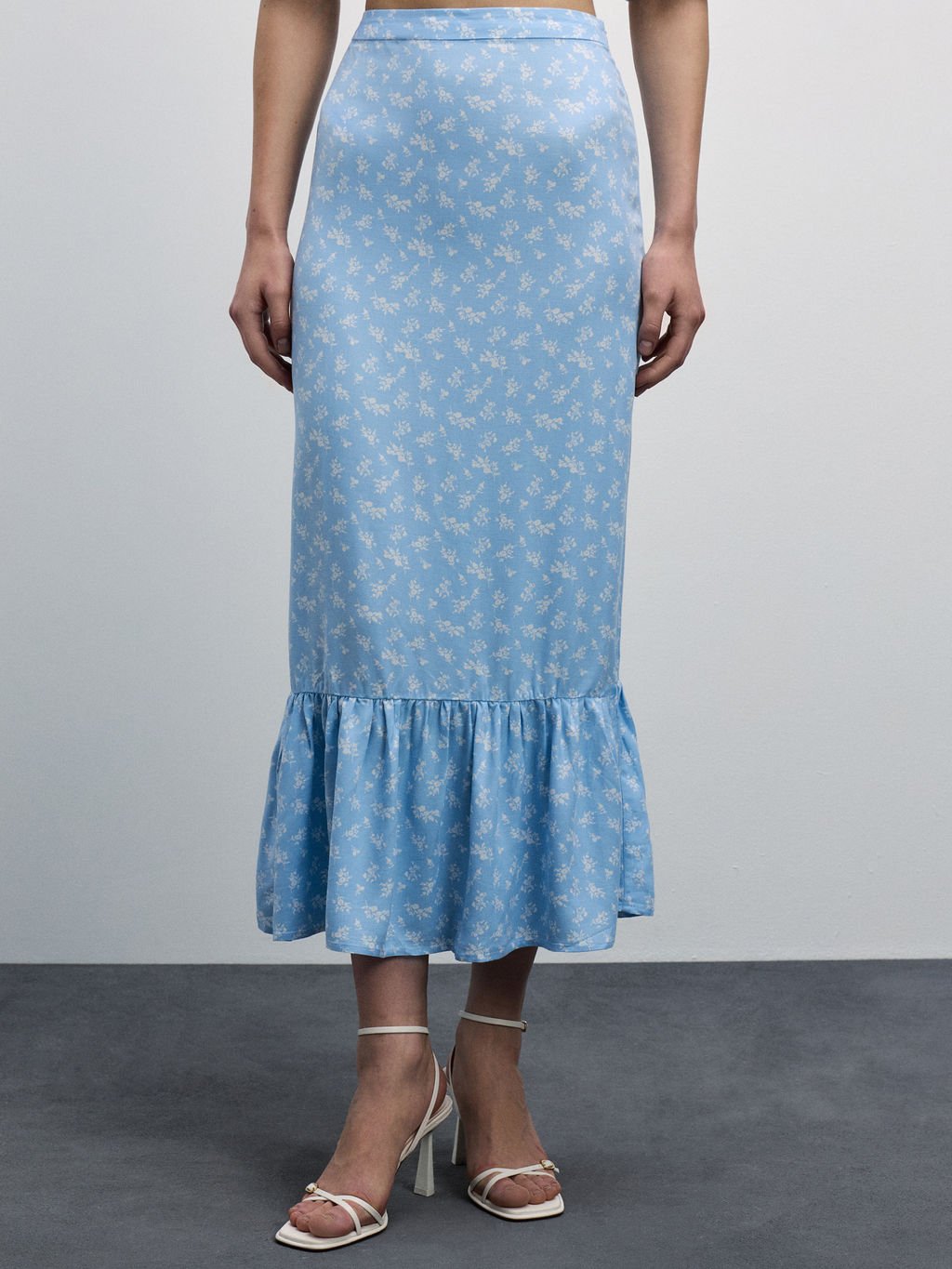 Юбка миди с воланом / Zarina  фото 2