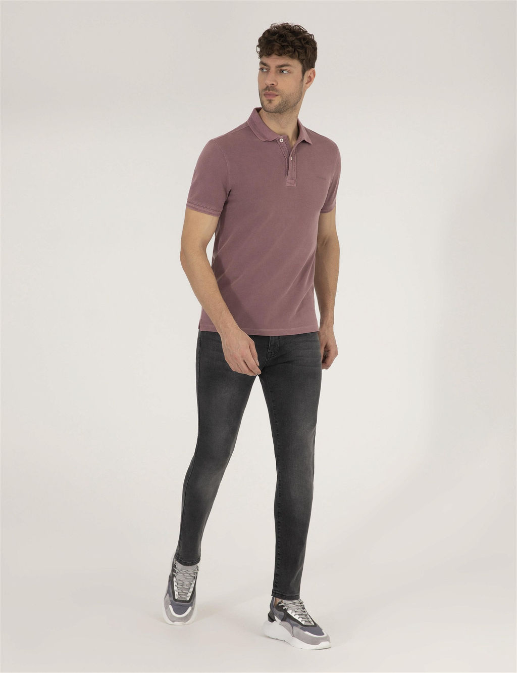 Pembe Dokulu Slim Fit Polo Yaka Ti__rt - Pierre cardin фото 4