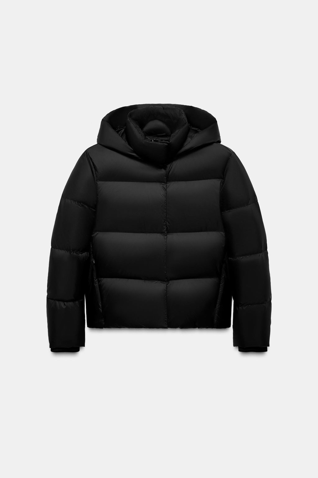 WATER-REPELLENT WINDPROOF FEATHER AND DOWN JACKET WITH HOODIE - Zara фото 8