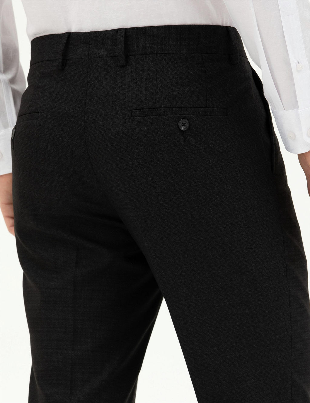 Siyah Slim Fit Kuma_ Pantolon