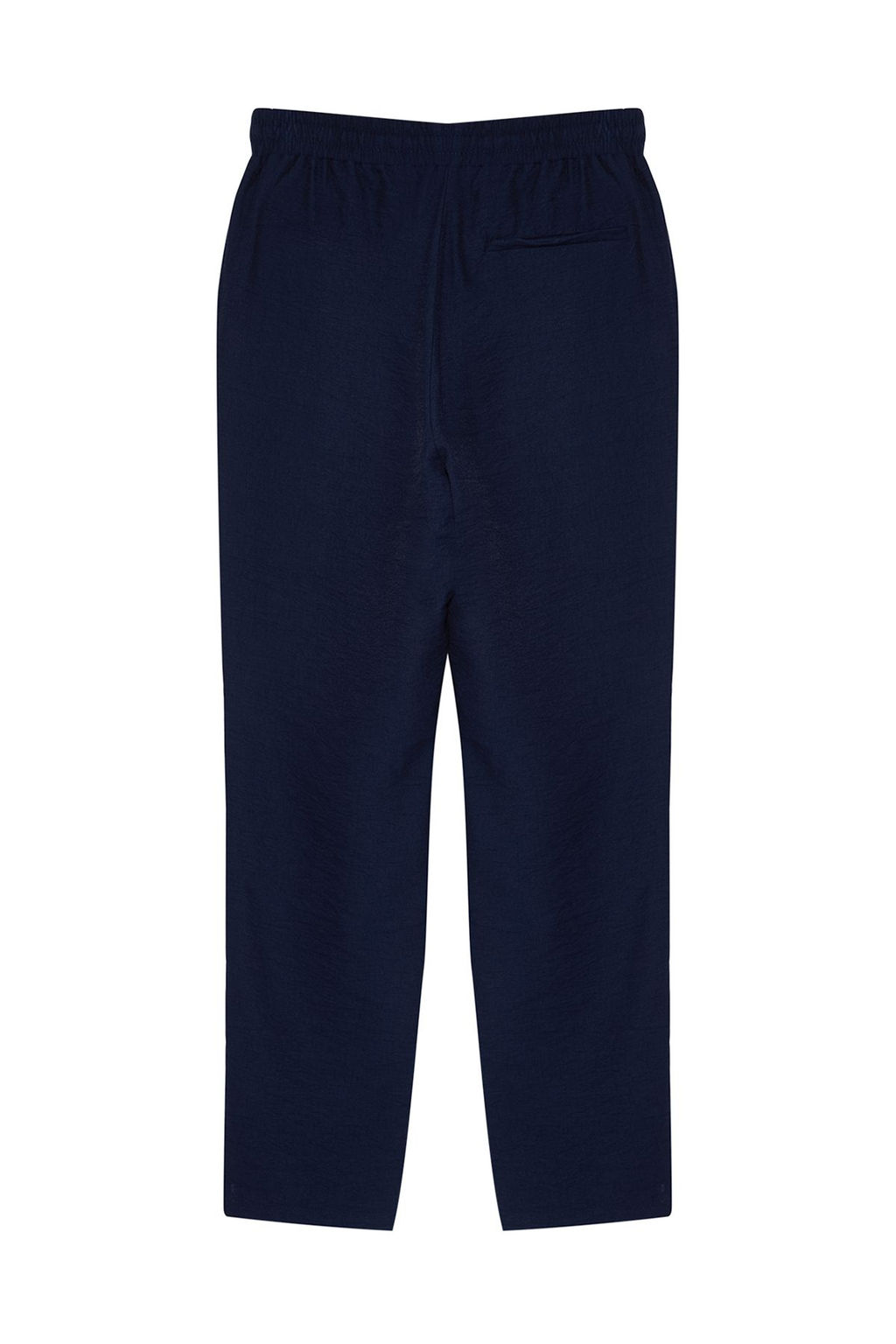 Lacivert Tapered Lastikli Beli Baglamal? Keten Gorunumlu Pantolon TMNSS20PL0547 - Trendyolmilla фото 13