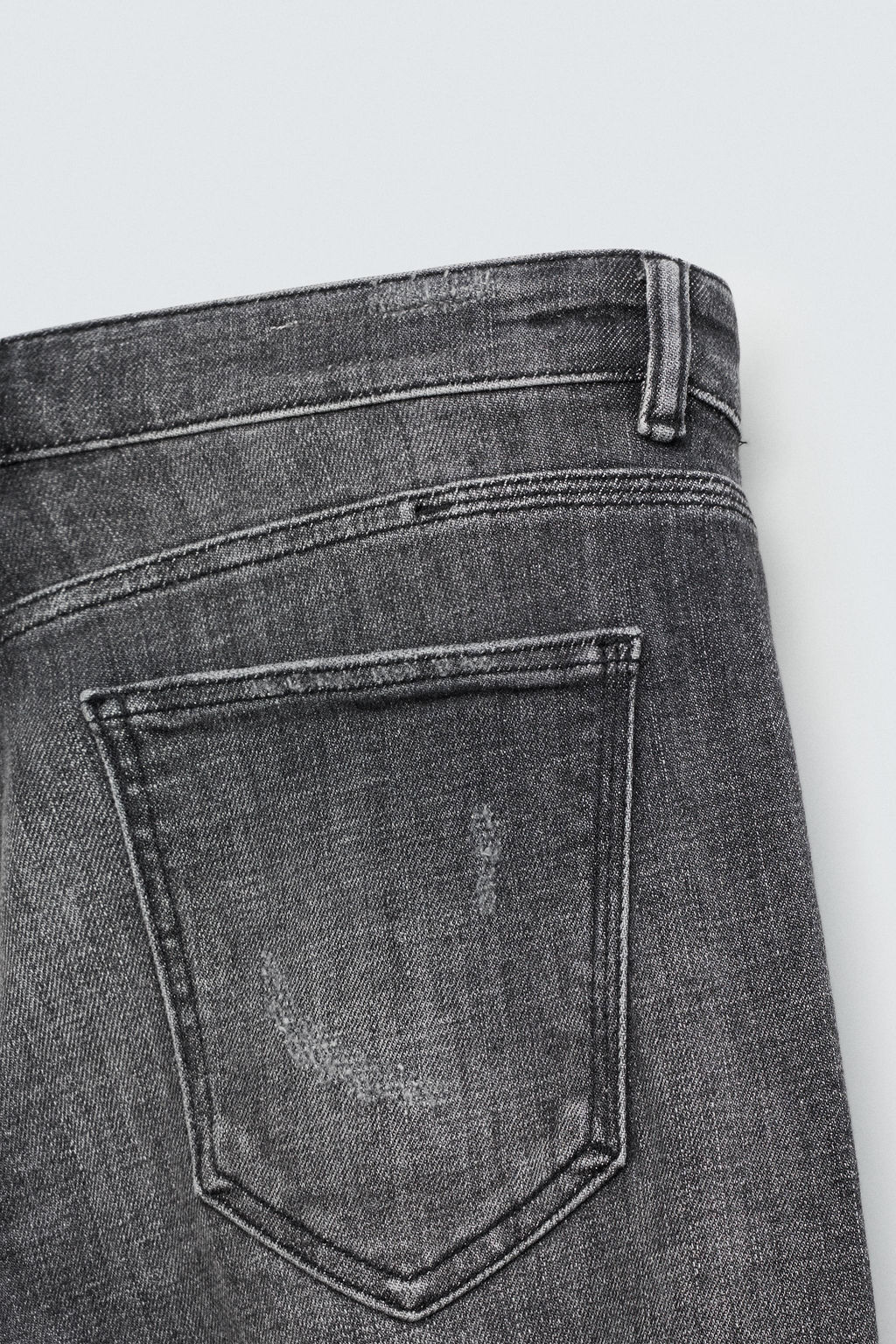 JEANS SKINNY FIT ROTOS / Gris - Zara фото 10