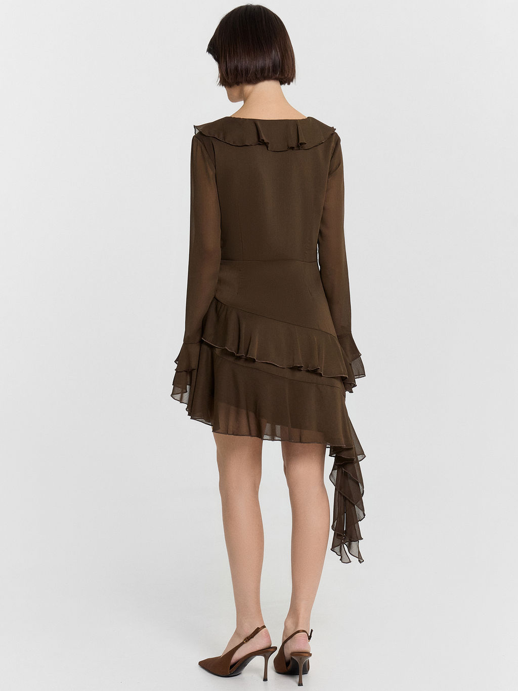 Платье женское коричневое - Mark formelle фото 2