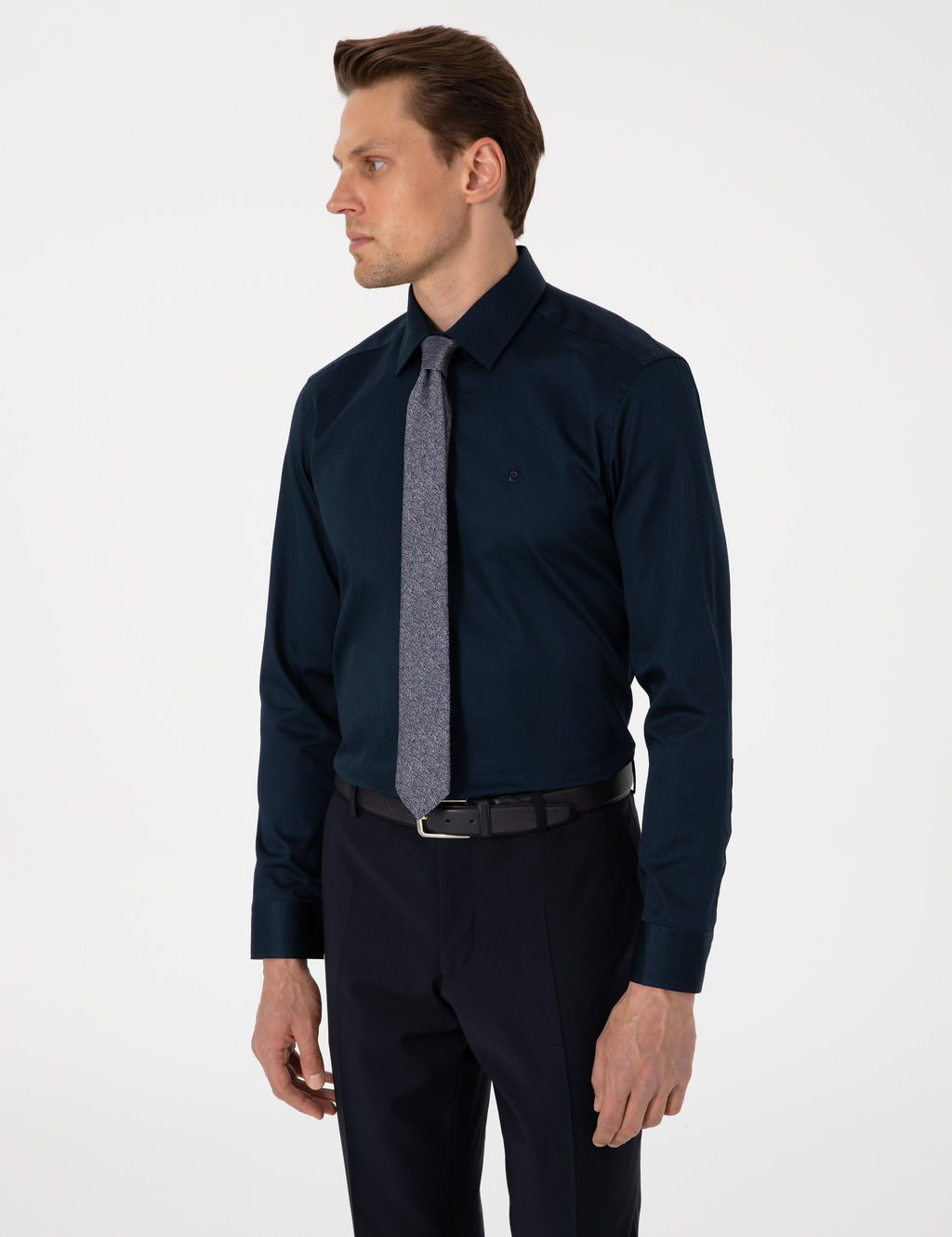 Lacivert Slim Fit Uzun Kollu Basic G_mlek - Pierre cardin фото 10