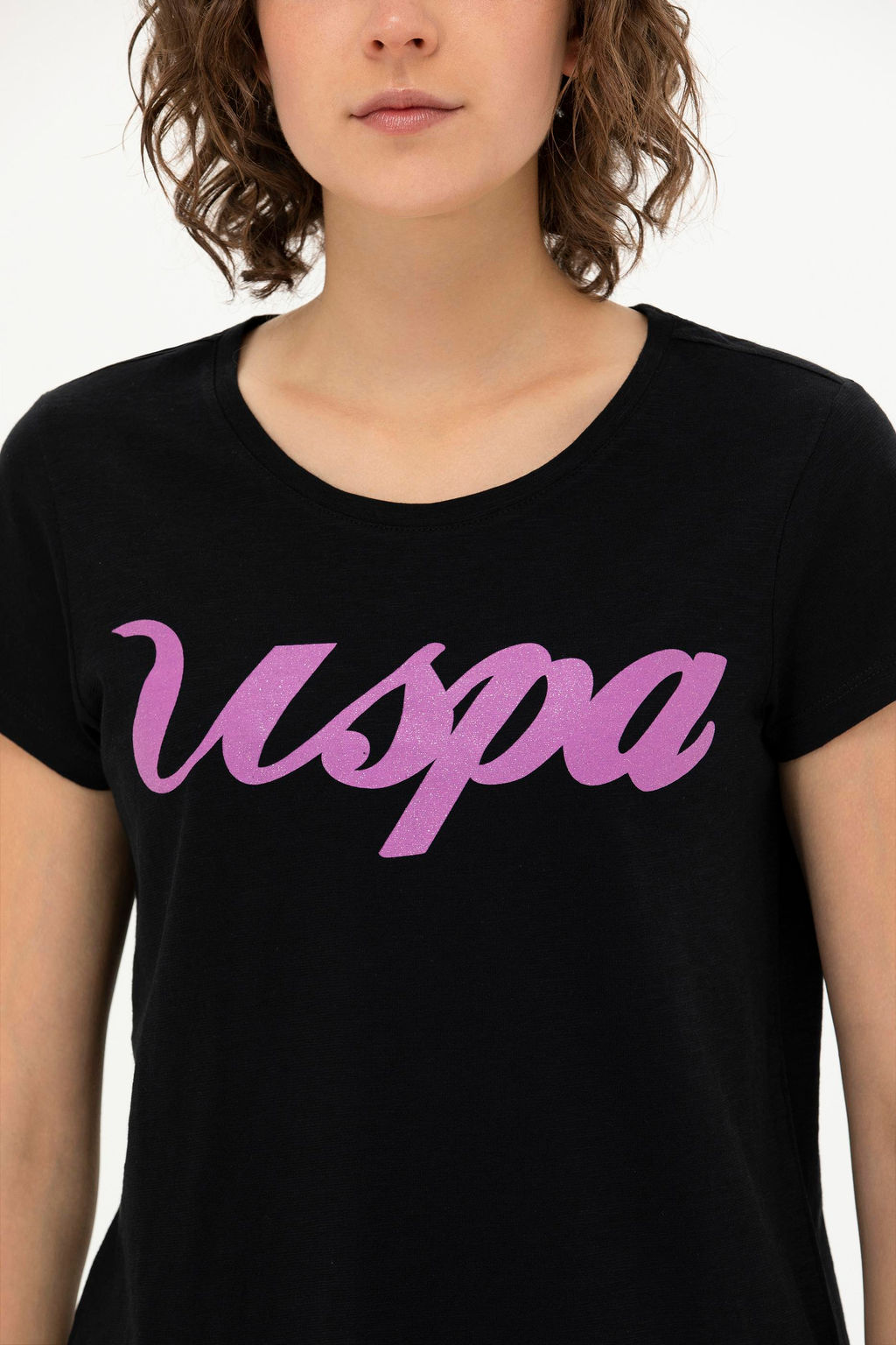 Женская черная футболка с круглым вырезом Неожиданная скидка в корзине - U.s. polo assn фото 14