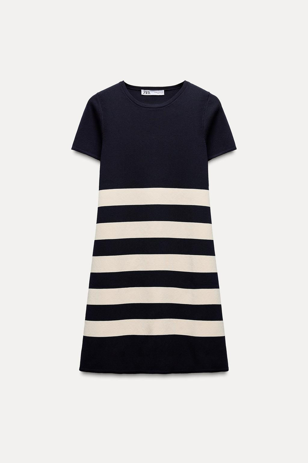 STRIPED KNIT SHORT DRESS - Zara фото 4