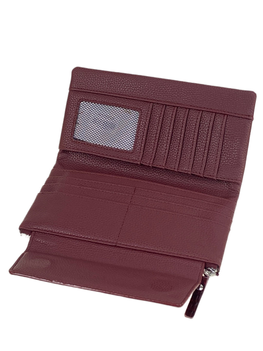 Женское портмоне из искусственной кожи, цвет бордовый - Greta фото 2