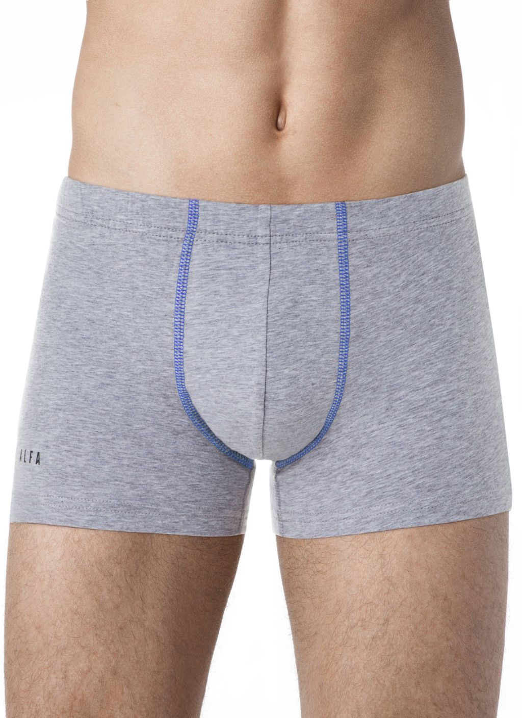 ALFA ТРУСЫ МУЖСКИЕ BOXER SHORTS 6303 св.серый-синий
