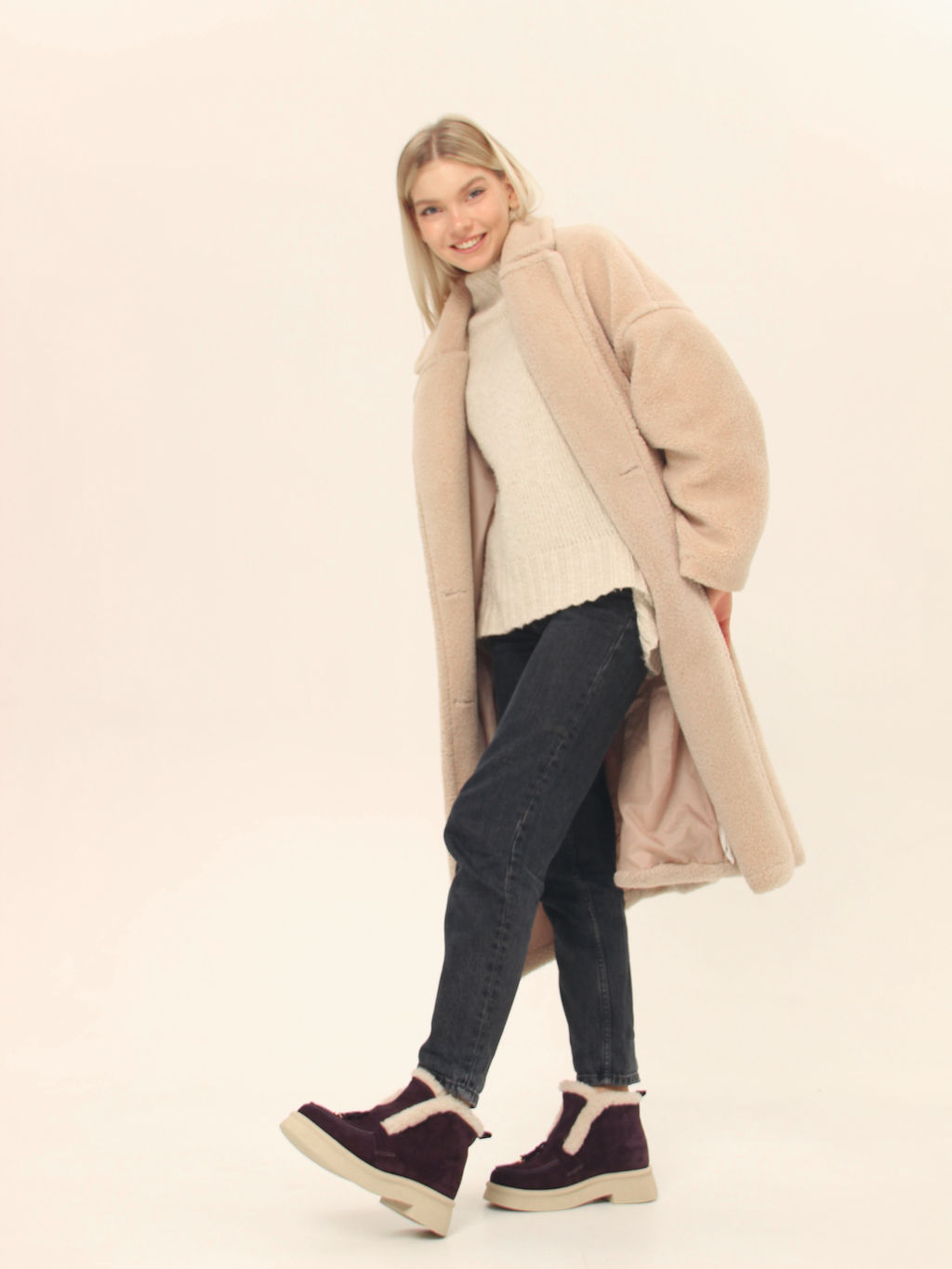 Ботинки EDART 307.florida be.сливовая замша/мех - Ed'art фото 5