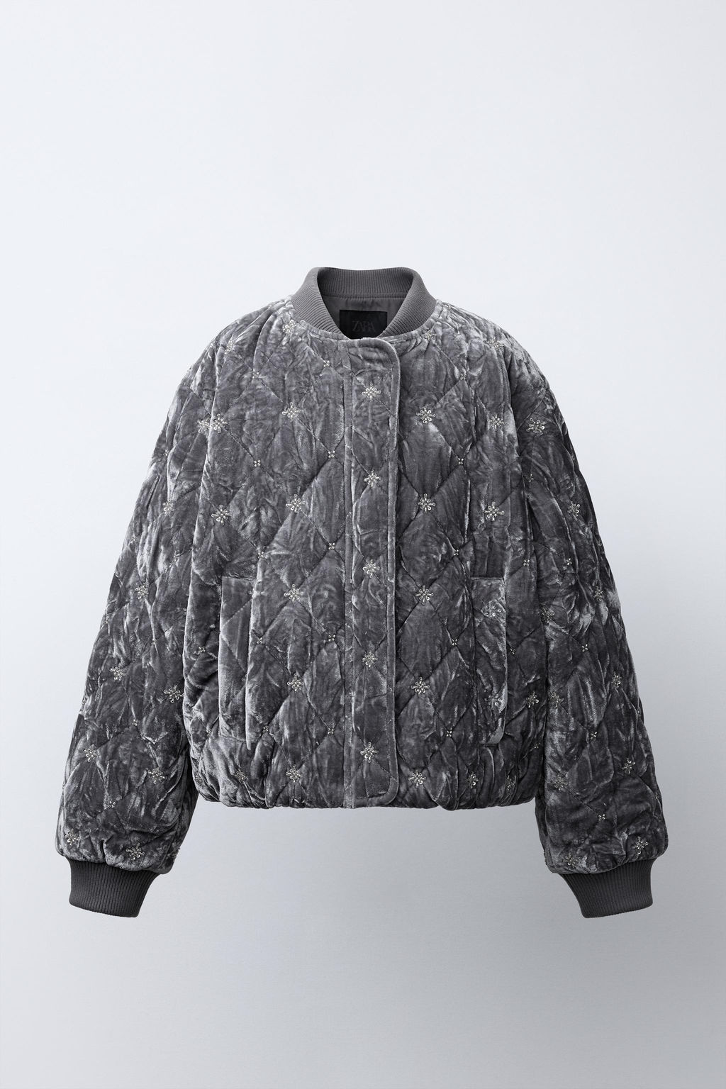 JEWEL VELVET BOMBER JACKET