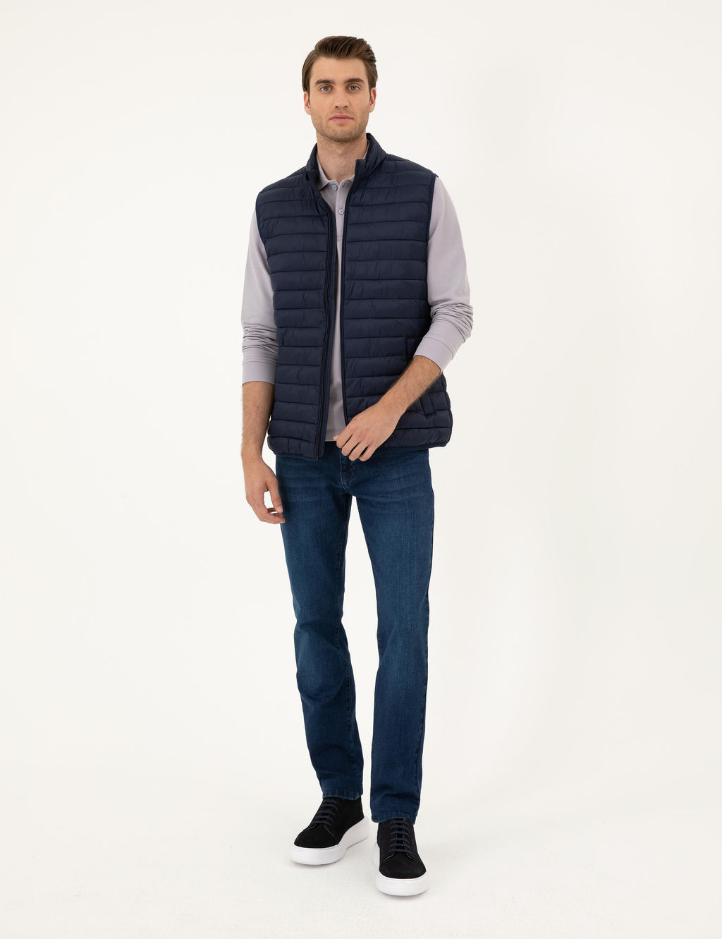 Lacivert Dolgulu Ultra Hafif _i_me Yelek - Pierre cardin фото 4