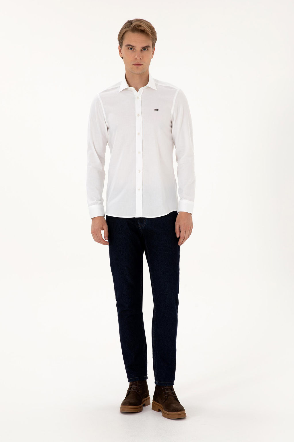 Erkek Beyaz Uzun Kollu Basic G_mlek Sepette S_rpriz _ndirim - U.s. polo assn фото 4