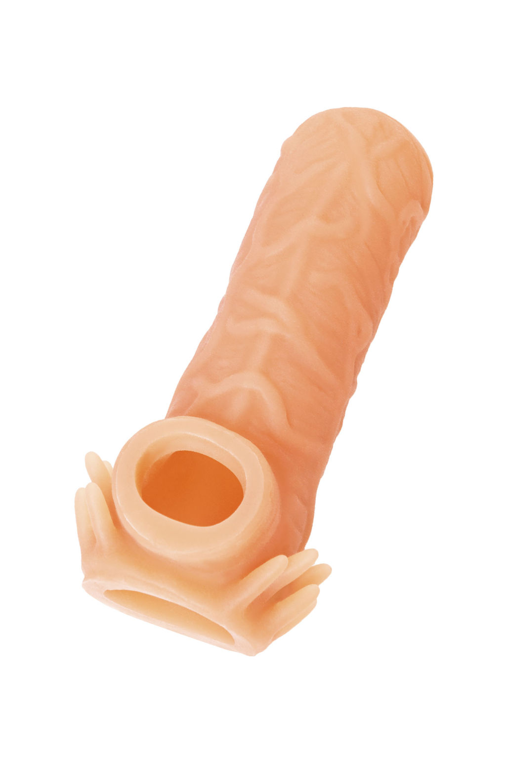 Насадка реалистичная KOKOS NUDE SLEEVE с дополнительной стимуляцией, TPE, телесная, 14 см