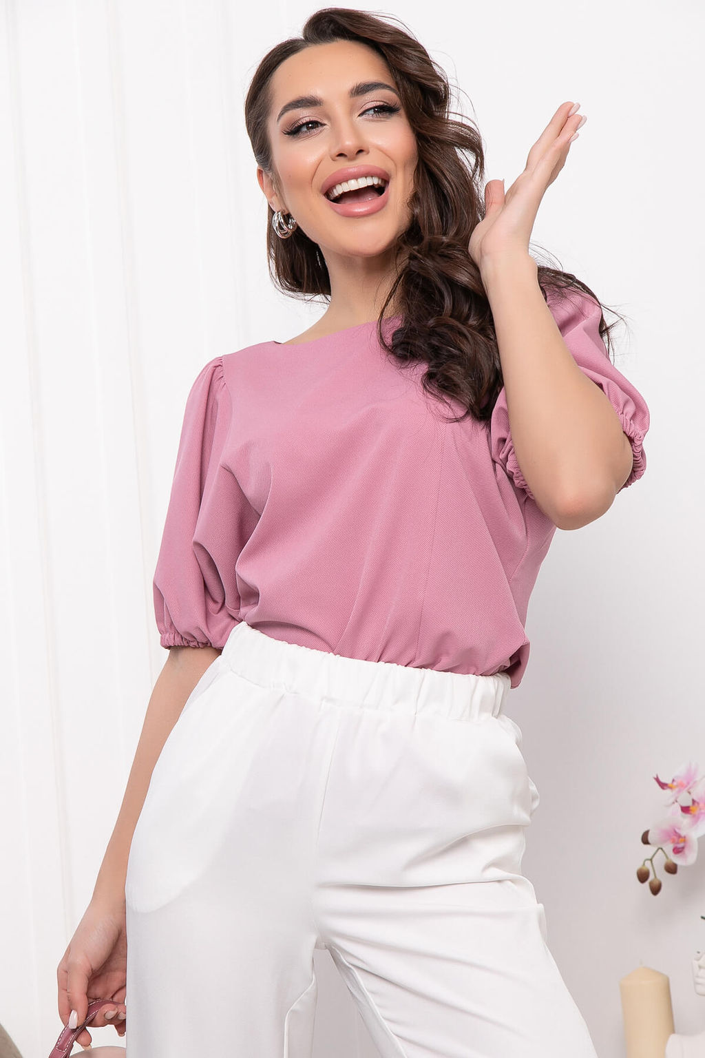 Блуза Фрея (розовая гвоздика) Б5814 - Lt collection фото 9