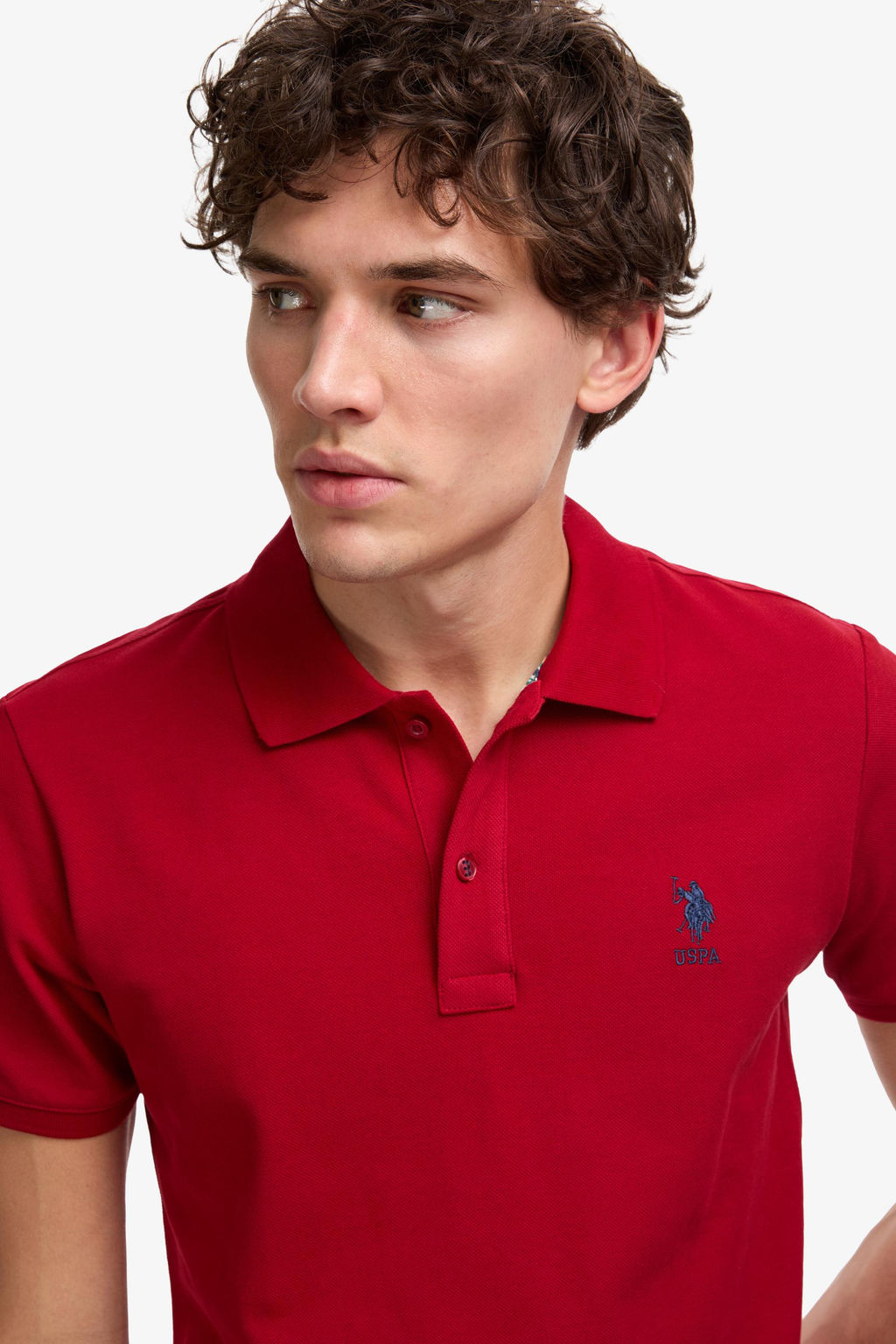 Erkek Slim Fit Polo Yaka Bordo Basic Ti__rt - U.s. polo assn фото 2