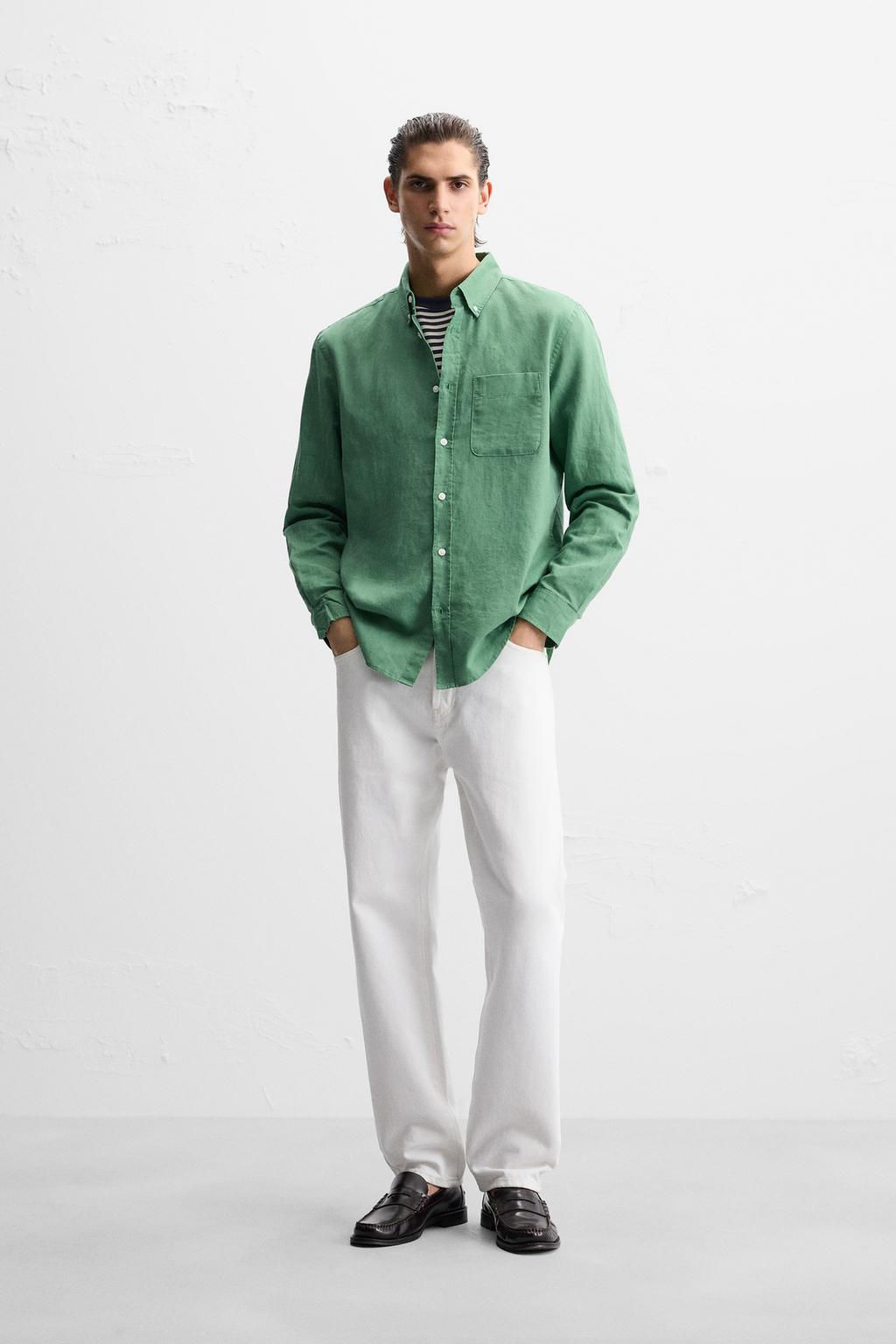 COTTON - LINEN SHIRT - Zara фото 25