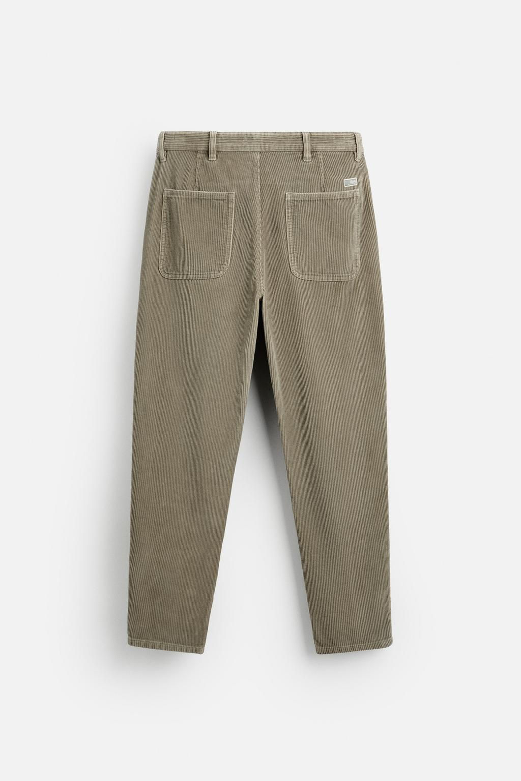 CORDUROY CARROT FIT TROUSERS - Zara фото 16