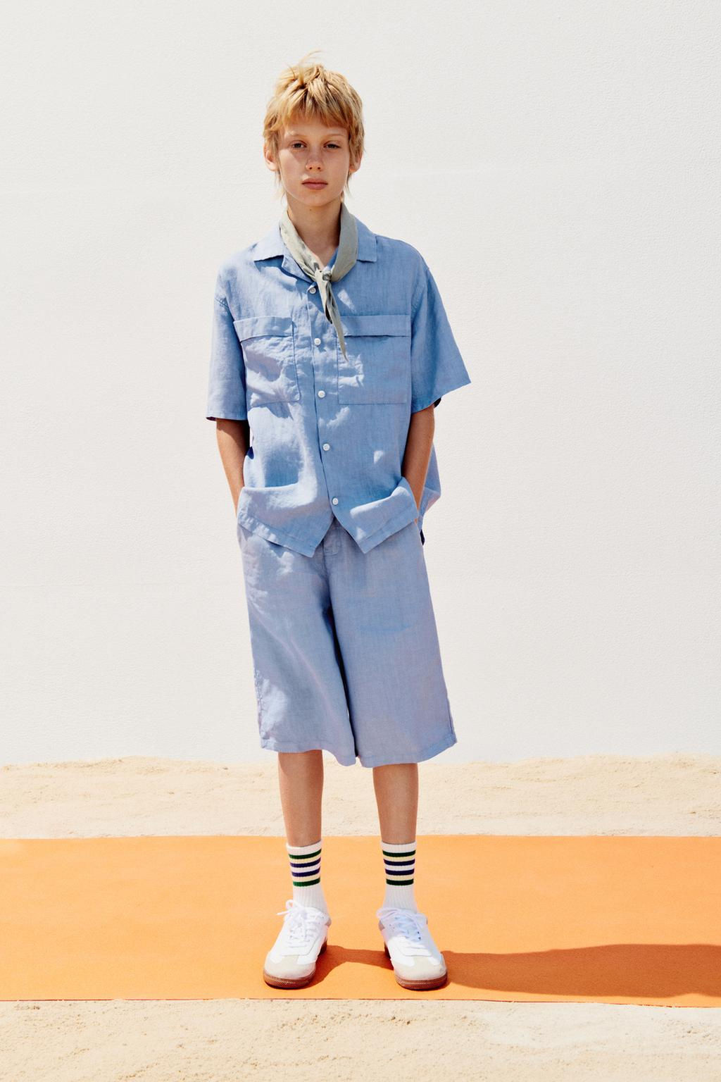 UZUN KETEN BERMUDA SORT - Zara фото 9