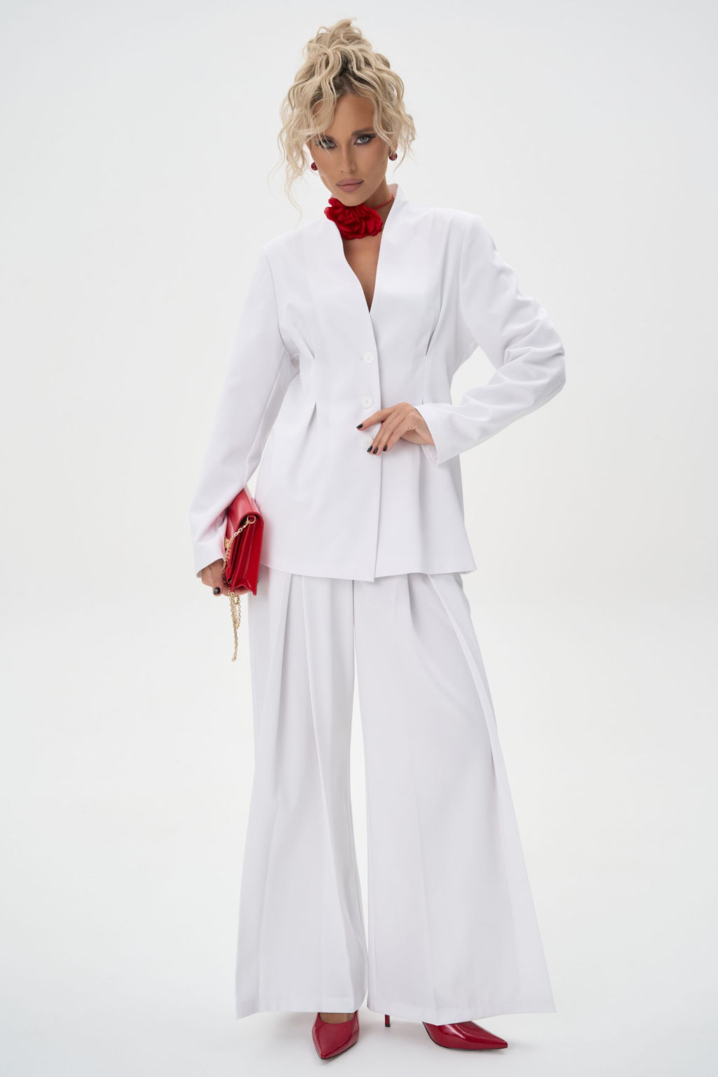 Брюки Тайрис (белый) - Эльза фото 17