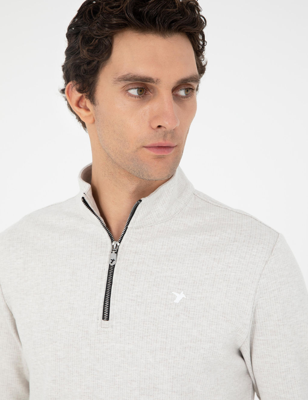 Свитшот Cacharel Regular Fit из хлопка экрю