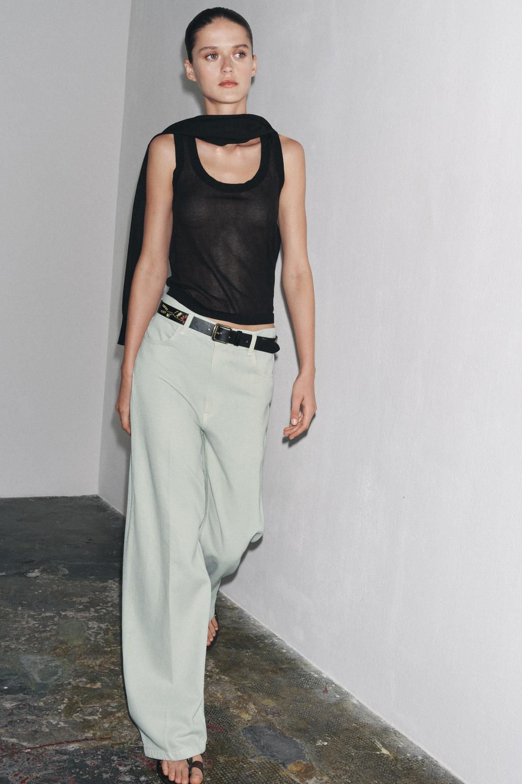 ZW COLLECTION HIGH-WAIST WIDE-LEG JEANS - Zara фото 11