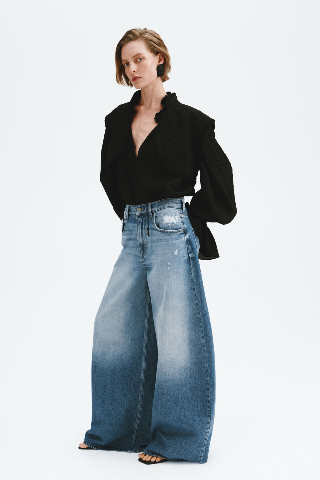 Barrel Leg Regular Jeans - H&m фото 2