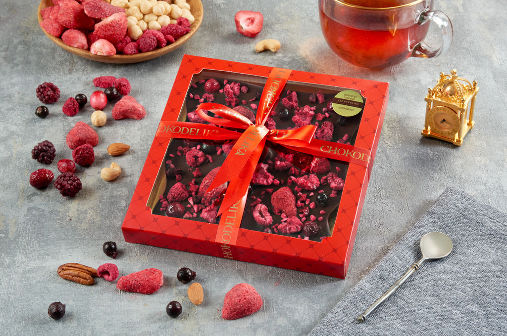 Шоколад темный с украшением Беррифест 150 гр - Chokodelika фото 3