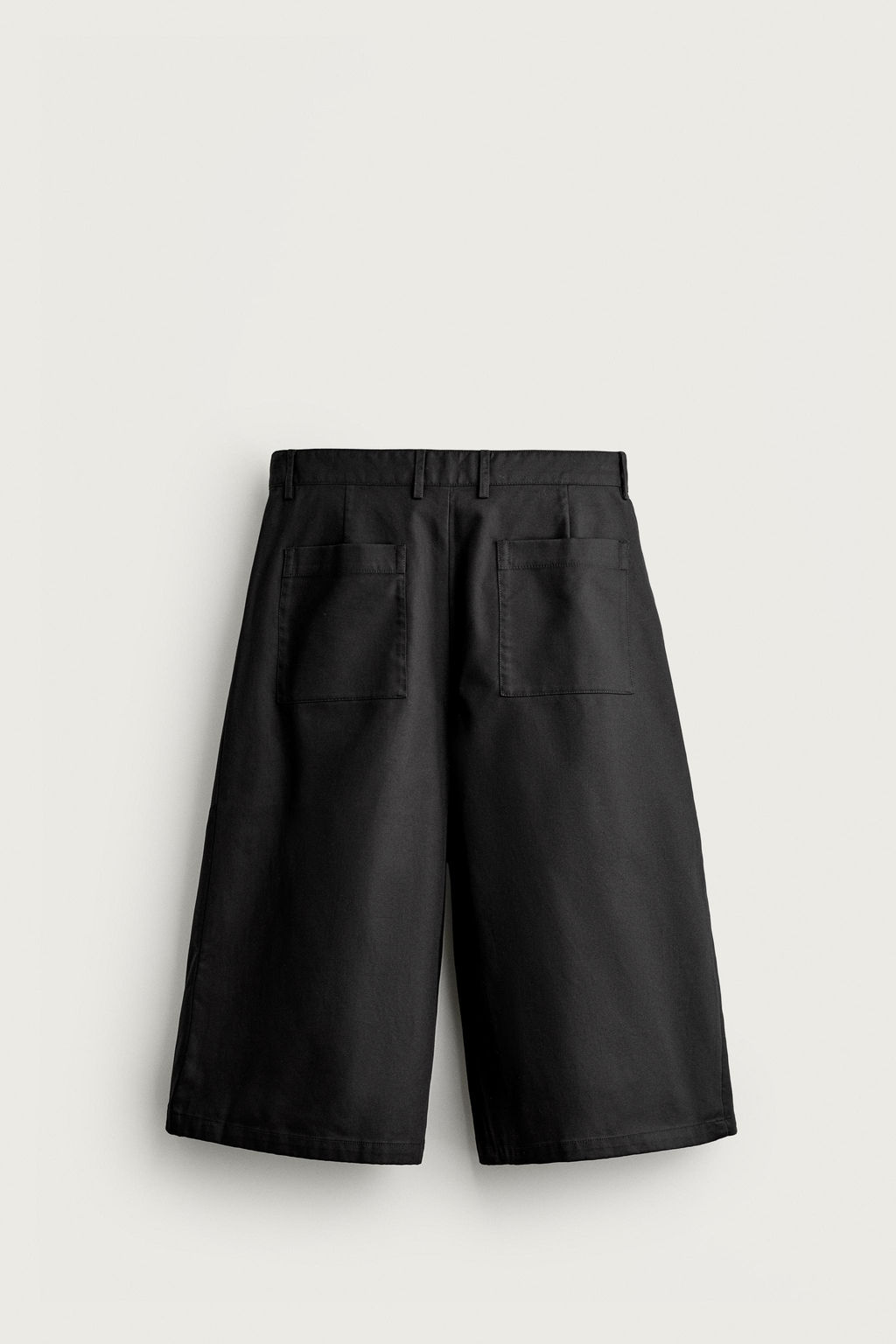 PANTAL?N CULOTTE RELAXED FIT PLIEGUES LATERALES / Negro - Zara фото 8