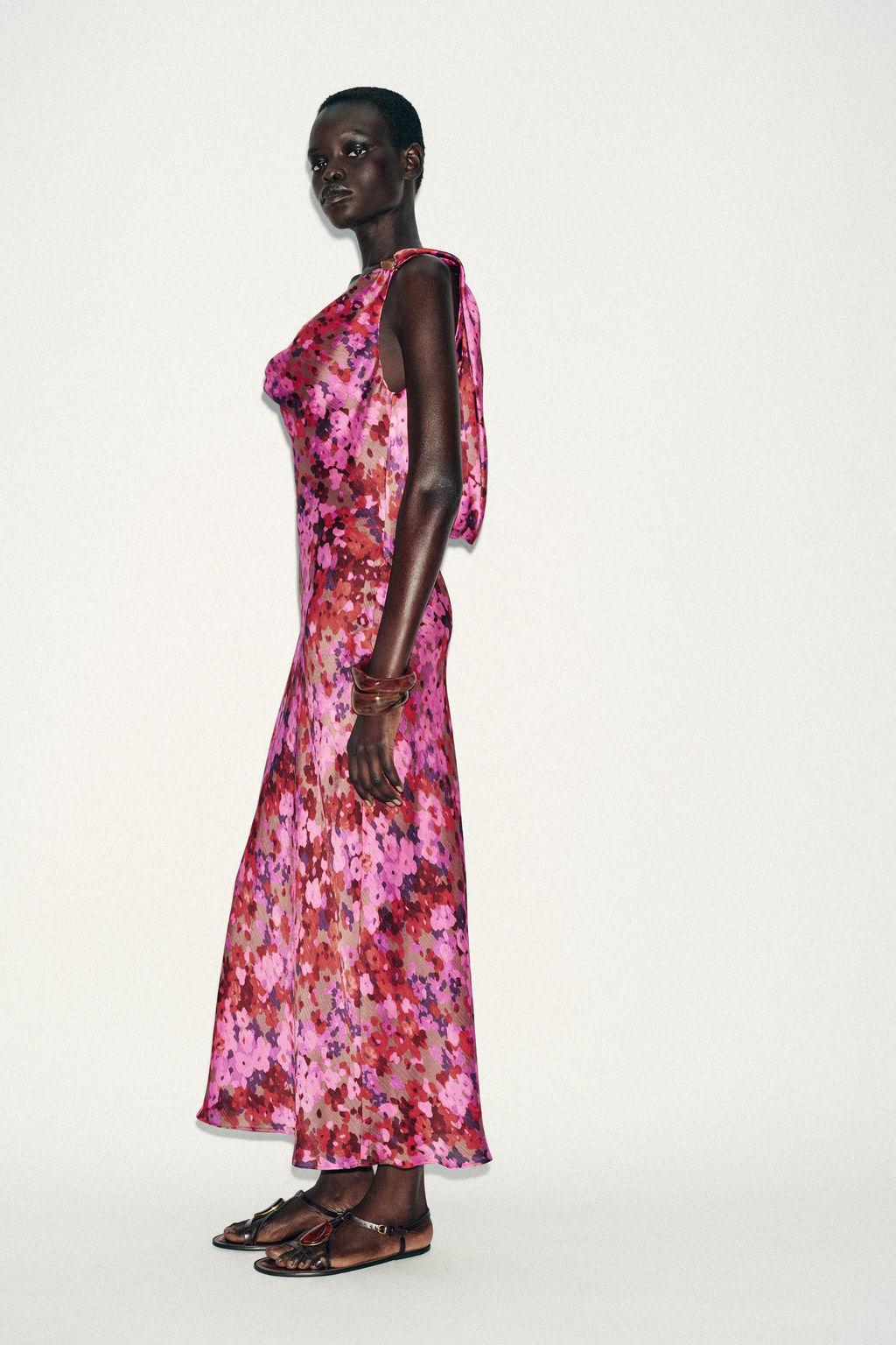 FLORAL PRINT MIDI DRESS - Zara фото 3