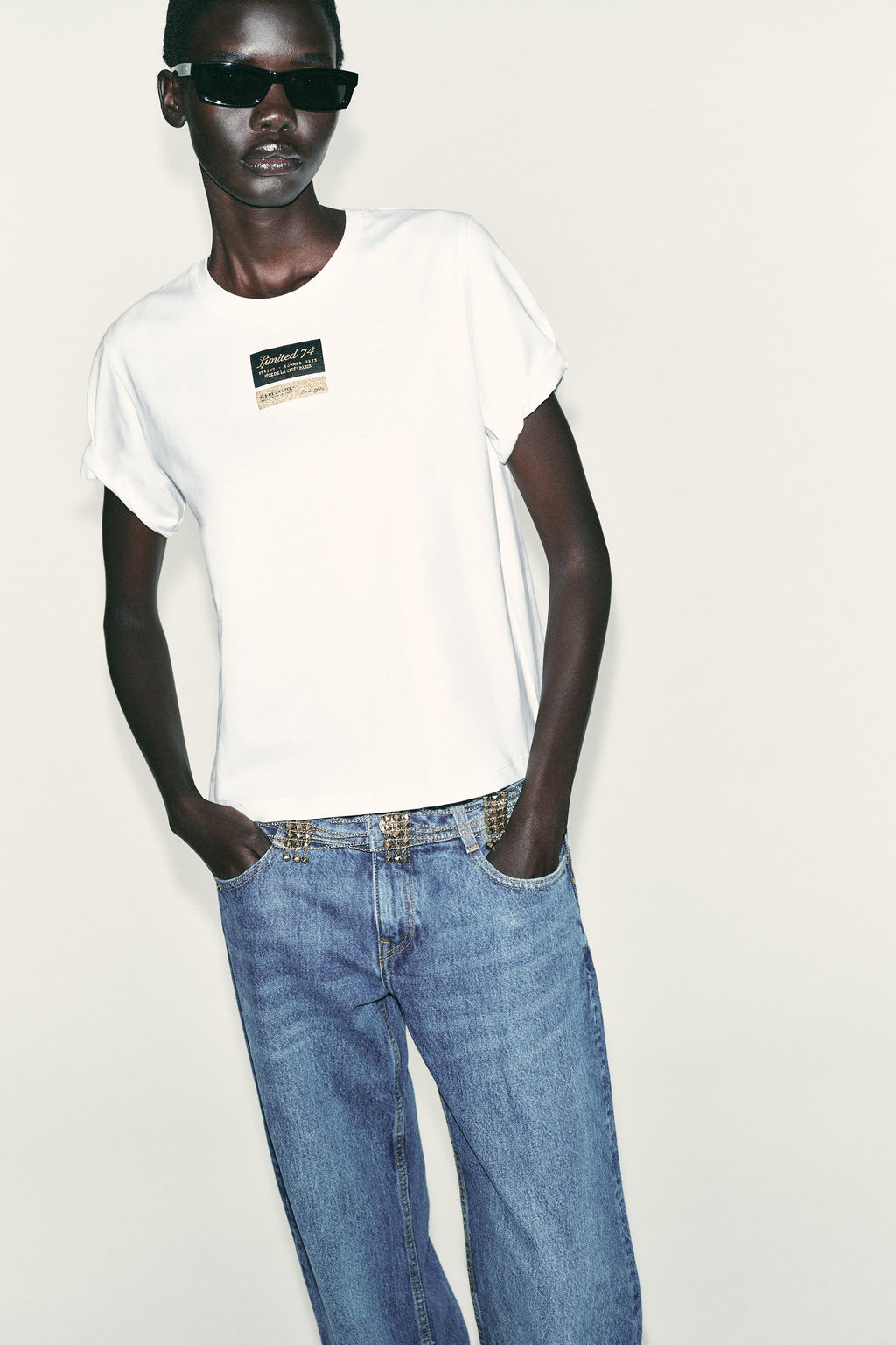 SHORT SLEEVE T-SHIRT WITH LABEL - Zara фото 4