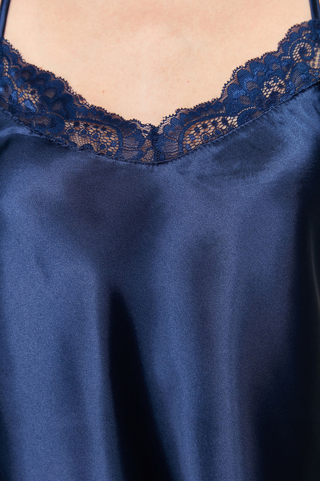 Trendyolmilla Siyah Dantelli Ip Ask?l? Saten Sortlu Dokuma Pijama Tak?m? THMSS22PT0269  фото 45