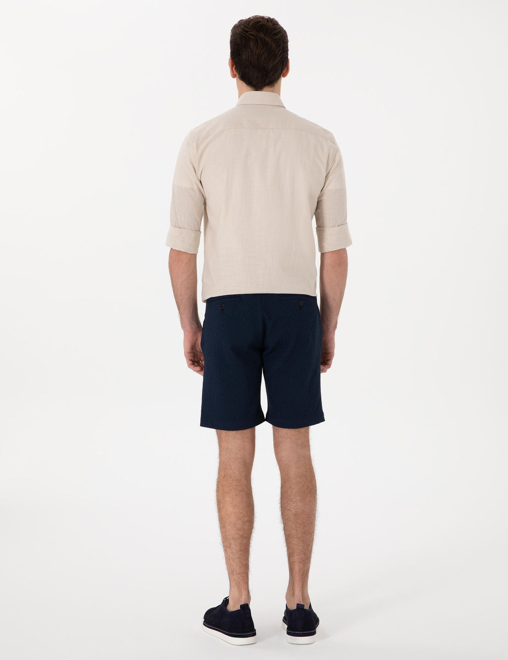 Lacivert Slim Fit Dokuma _ort - Pierre cardin фото 4