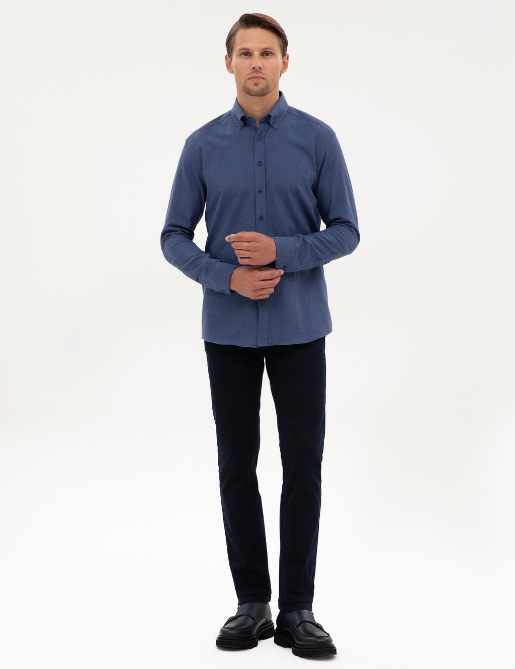 _ndigo Regular Fit Uzun Kollu G_mlek - Pierre cardin фото 4
