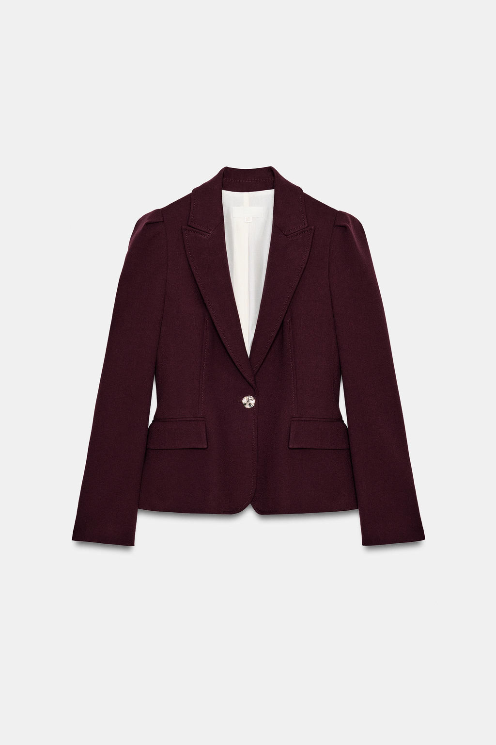BLAZER ENTALLADA HOMBROS MARCADOS / Burgundy - Zara фото 9
