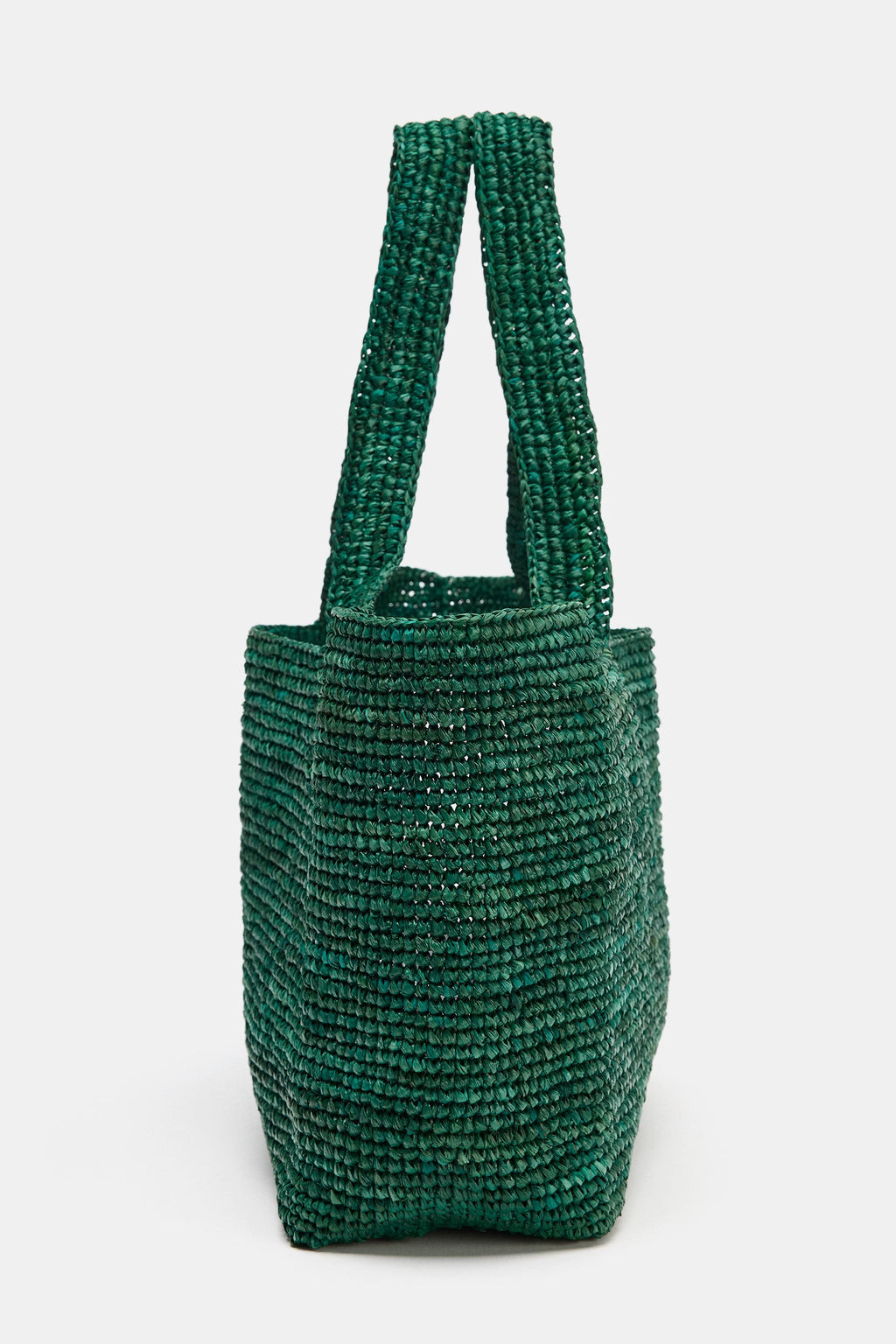 BOLSO SHOPPER RAFIA / Verde - Zara фото 5