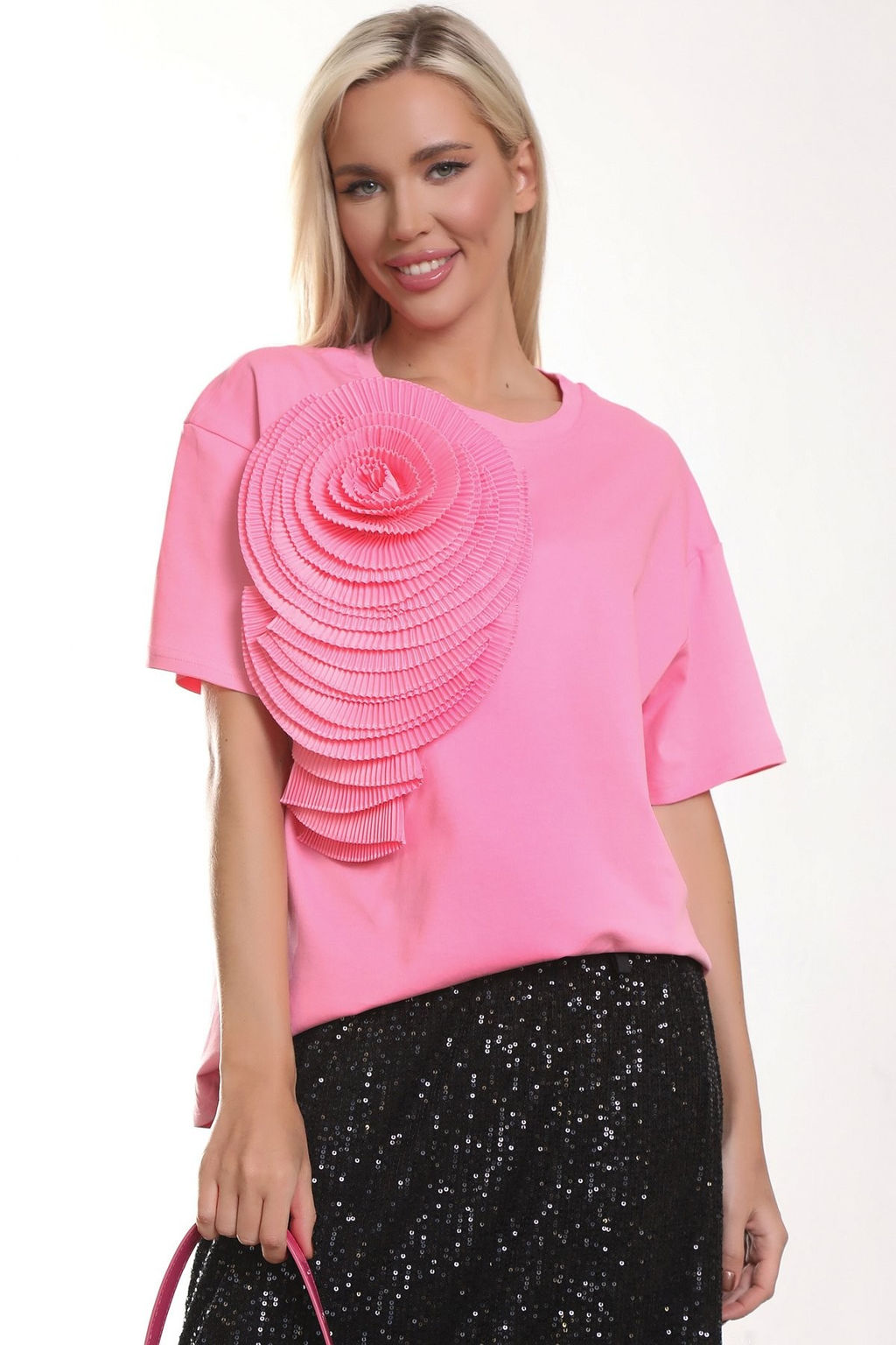 Футболка П-2227/3 Цвет:розовый - Леди Агата фото 9