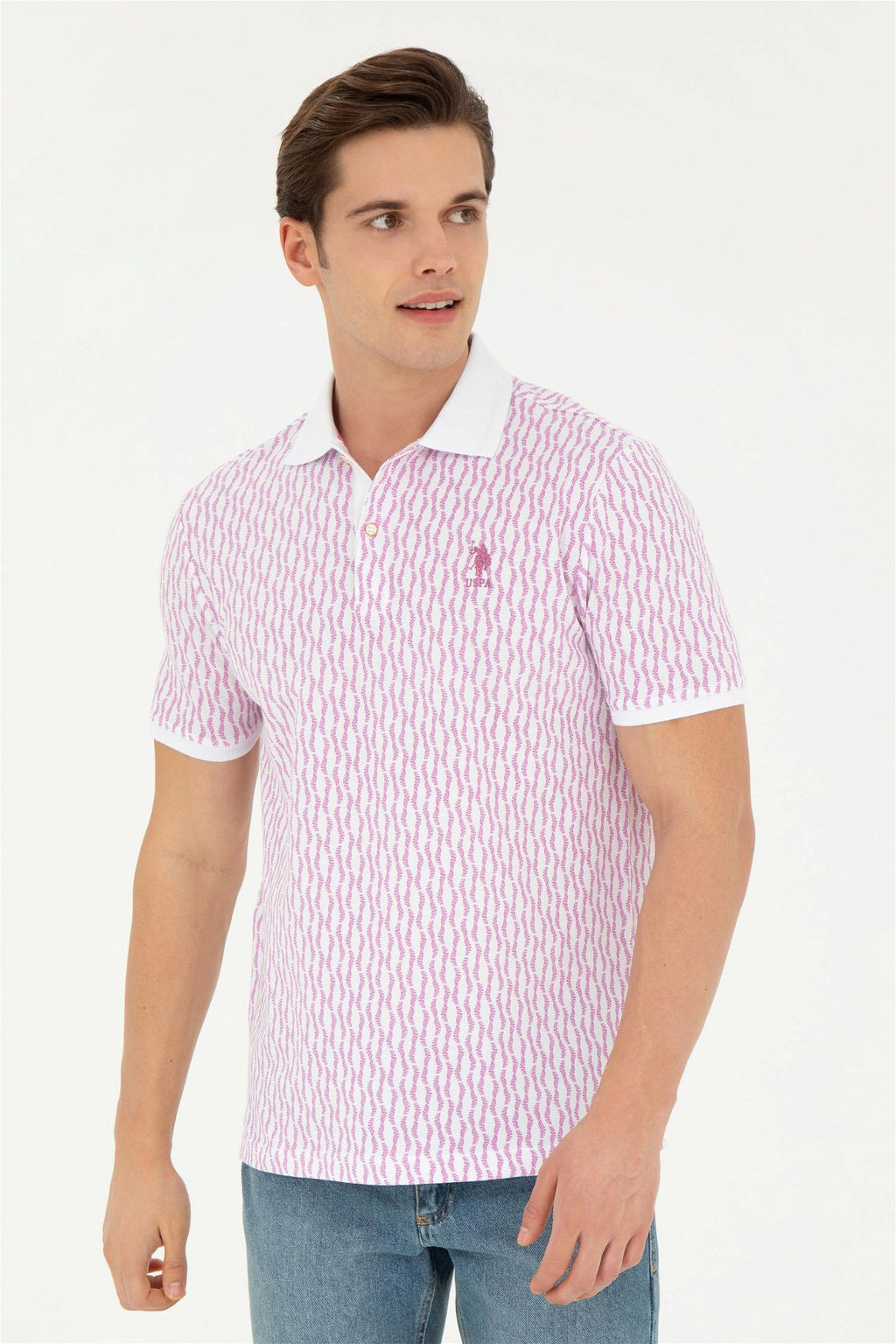 Мужская фиолетовая футболка - U.s. polo assn фото 3