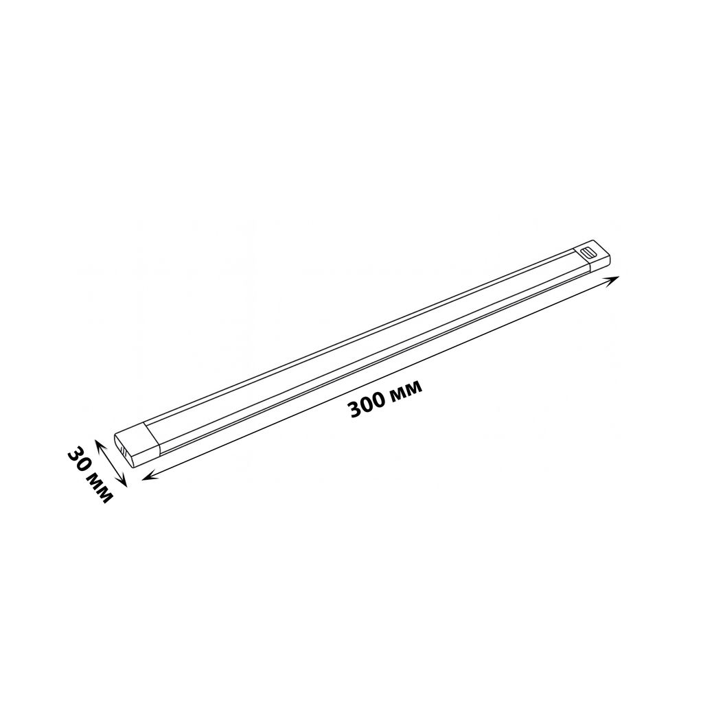 ULI-F46-5W/2700-6000K/DIM SENSOR IP20 SILVER Светильник светодиодный для мебели. 300*30*11,5мм. 400Lm. ТМ Uniel