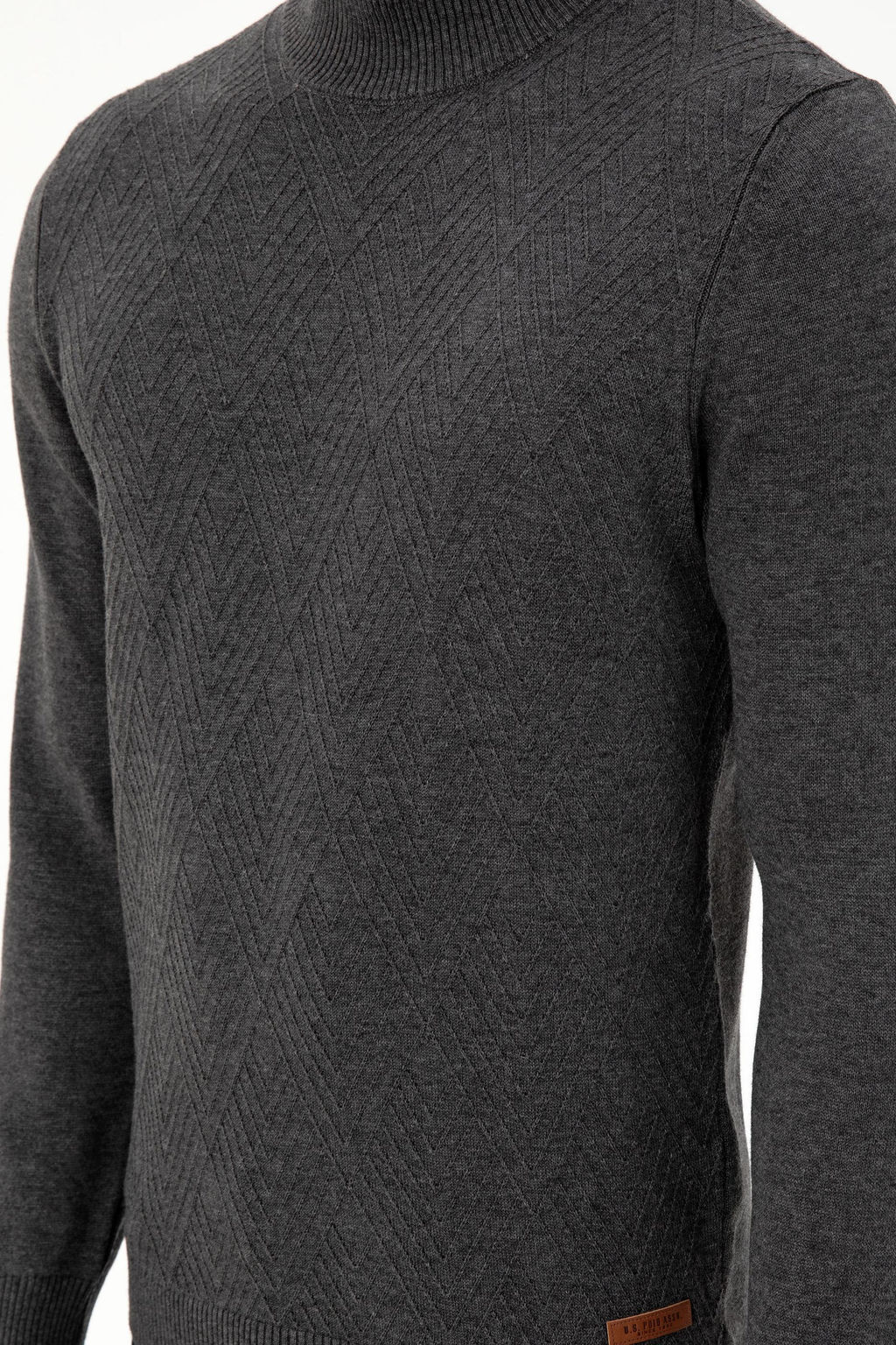 Мужской свитер антрацитового меланжа Неожиданная скидка в корзине - U.s. polo assn фото 7