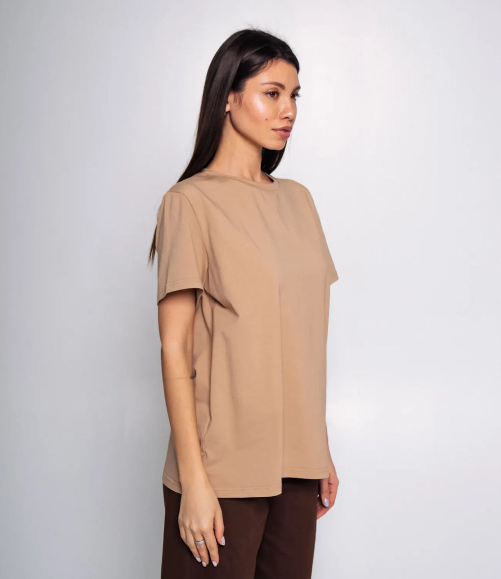 Футболка #1S600, мускатный орех