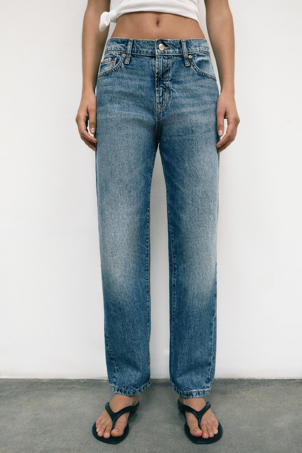 JEANS Z1975 CROPPED TIRO MEDIO / Azul - Zara фото 2