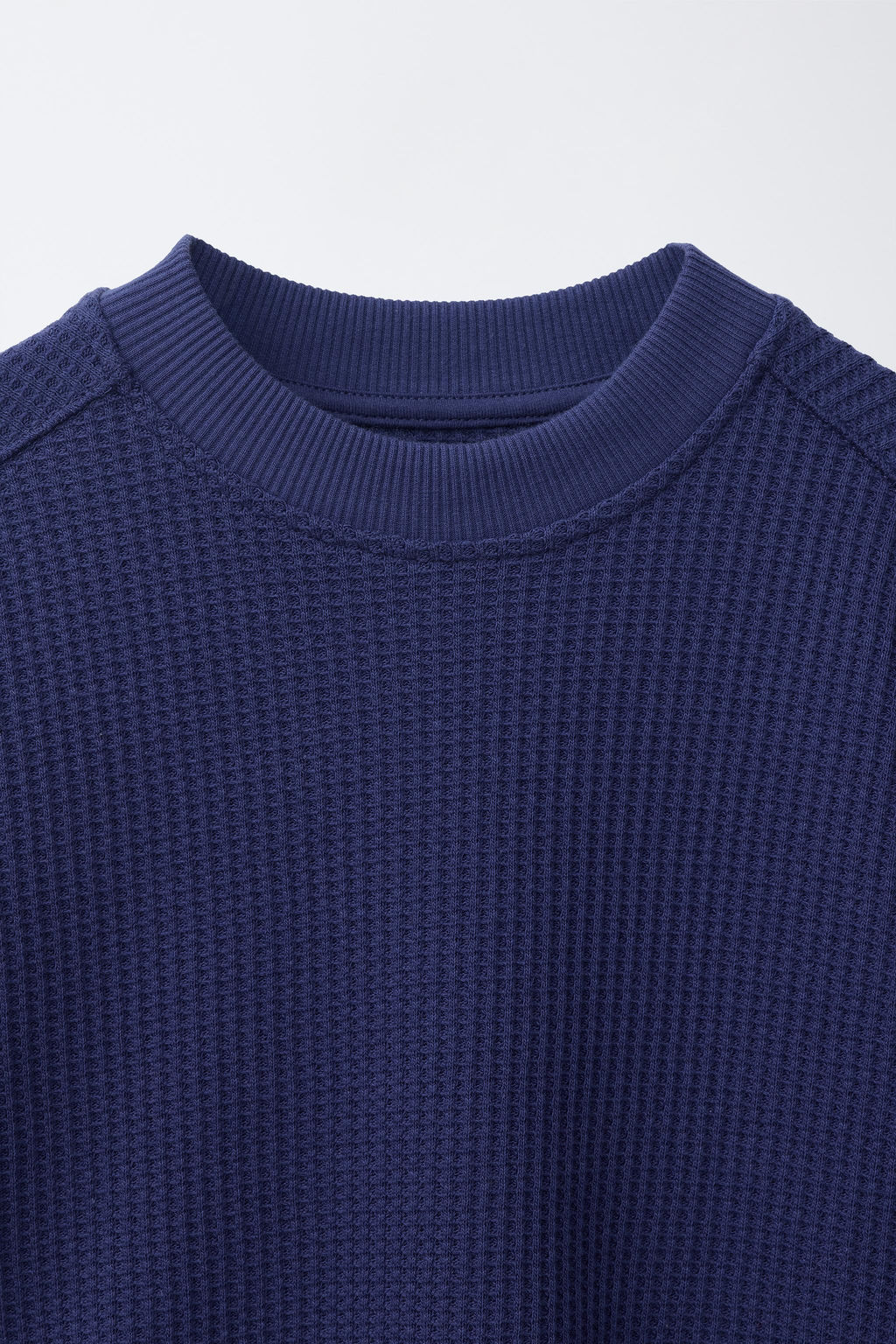 CAMISETA FELPA WAFFLE / Azul?n - Zara фото 3