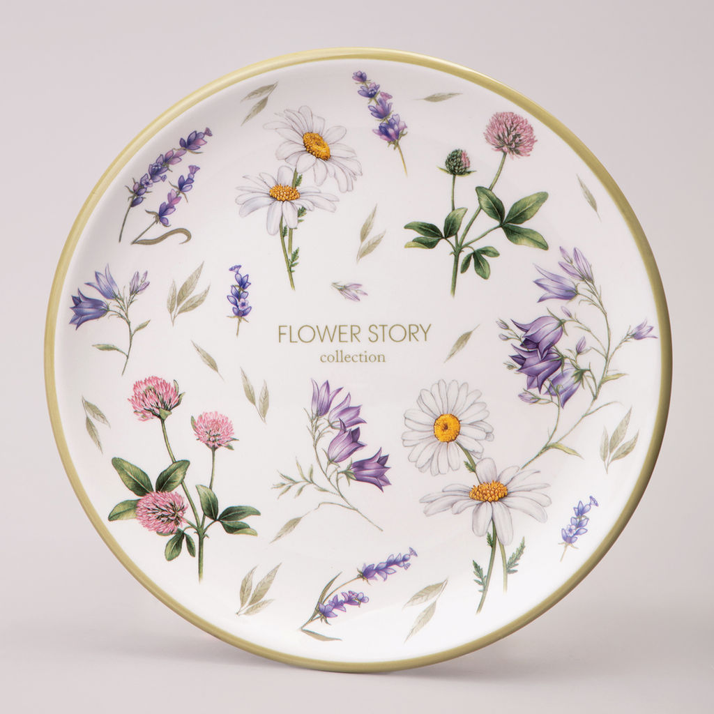 ТАРЕЛКА ЗАКУСОЧНАЯ AGNESS FLOWER STORY 21*2,5 СМ